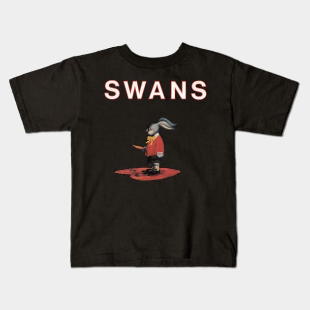 Swans Kids T-Shirt by simmonsalvin